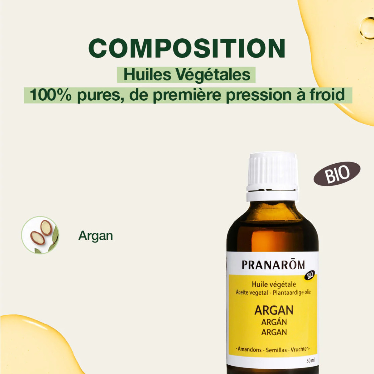 Pranarom - Huile Végétale d'Argan - Bio - 50 ml