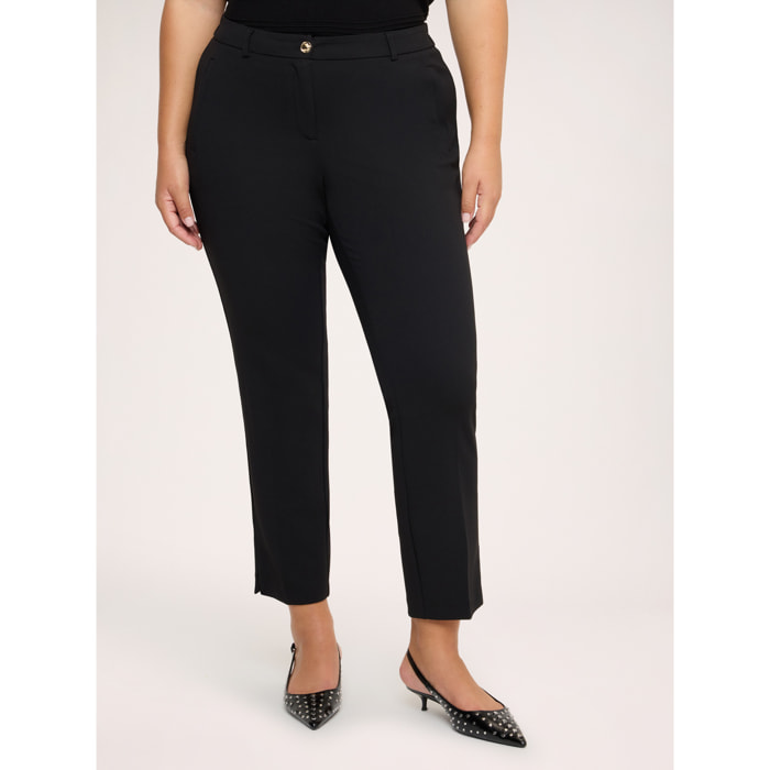 Fiorella Rubino - Pantaloni New York in tessuto stretch - Nero