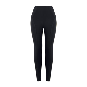 Pantaloni N.O.W. in jersey a vita alta con impunture