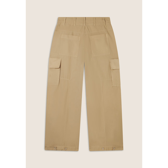 Pantaloni Cargo in popeline con fondo regolabile