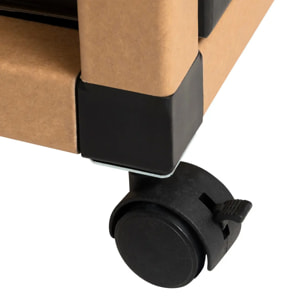 Tour de rangement Cardy beige/noir