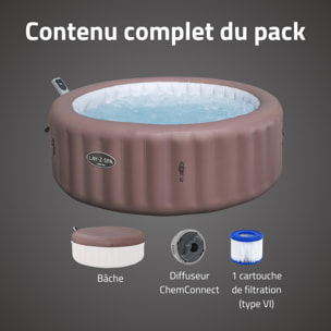 Bestway Spa gonflable rond Lay-Z-Spa Hawaii Smart AirJet EnergySense avec WiFi 4-6 personnes