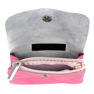 Alpignano portafoglio donna. Pelle autentica scamosciata lucida.