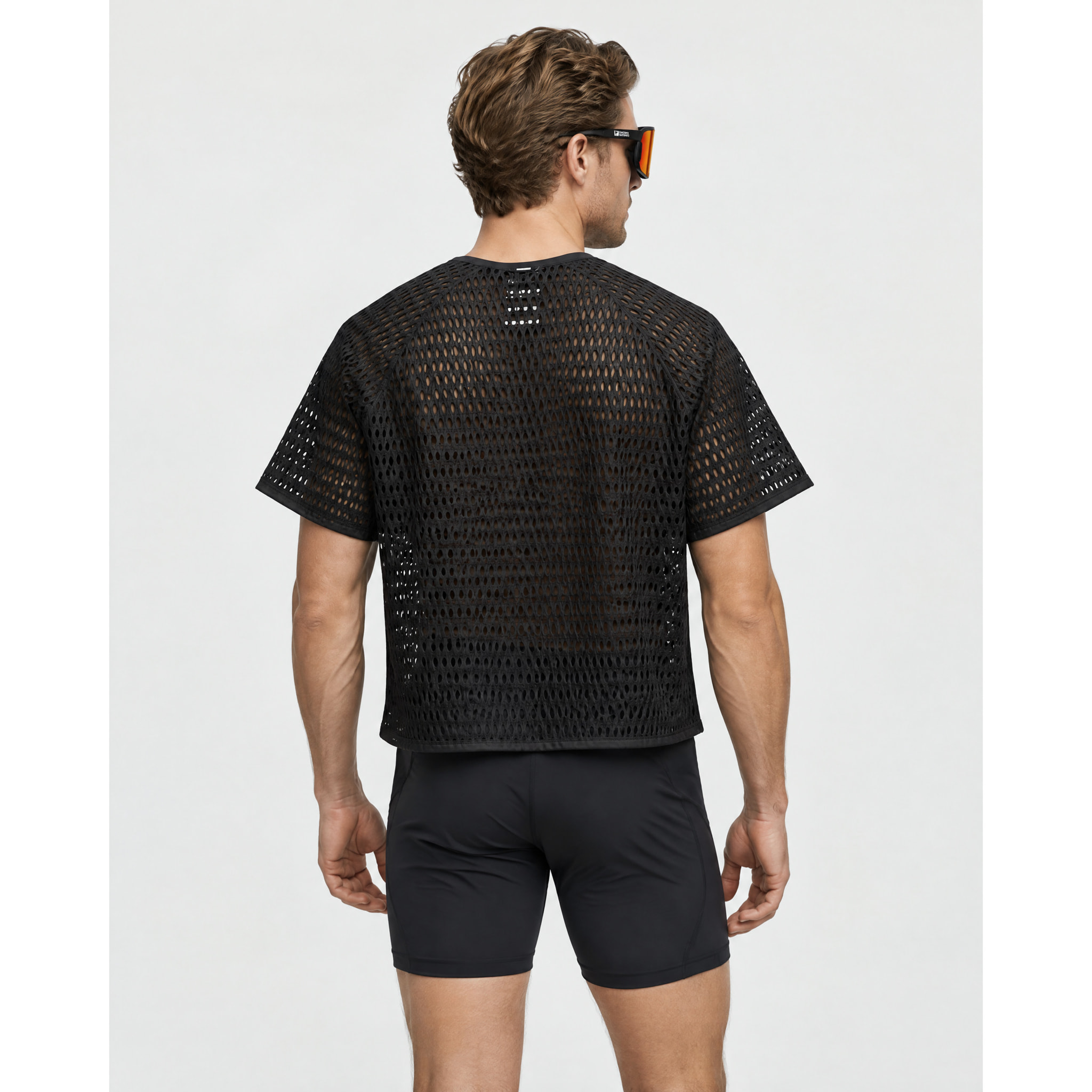 Camiseta técnica de rejilla para hombre ECOON ECOIce - Negro