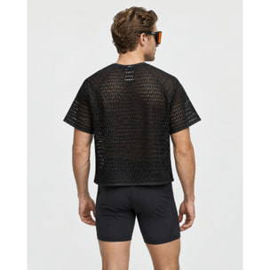Camiseta técnica de rejilla para hombre ECOON ECOIce - Negro