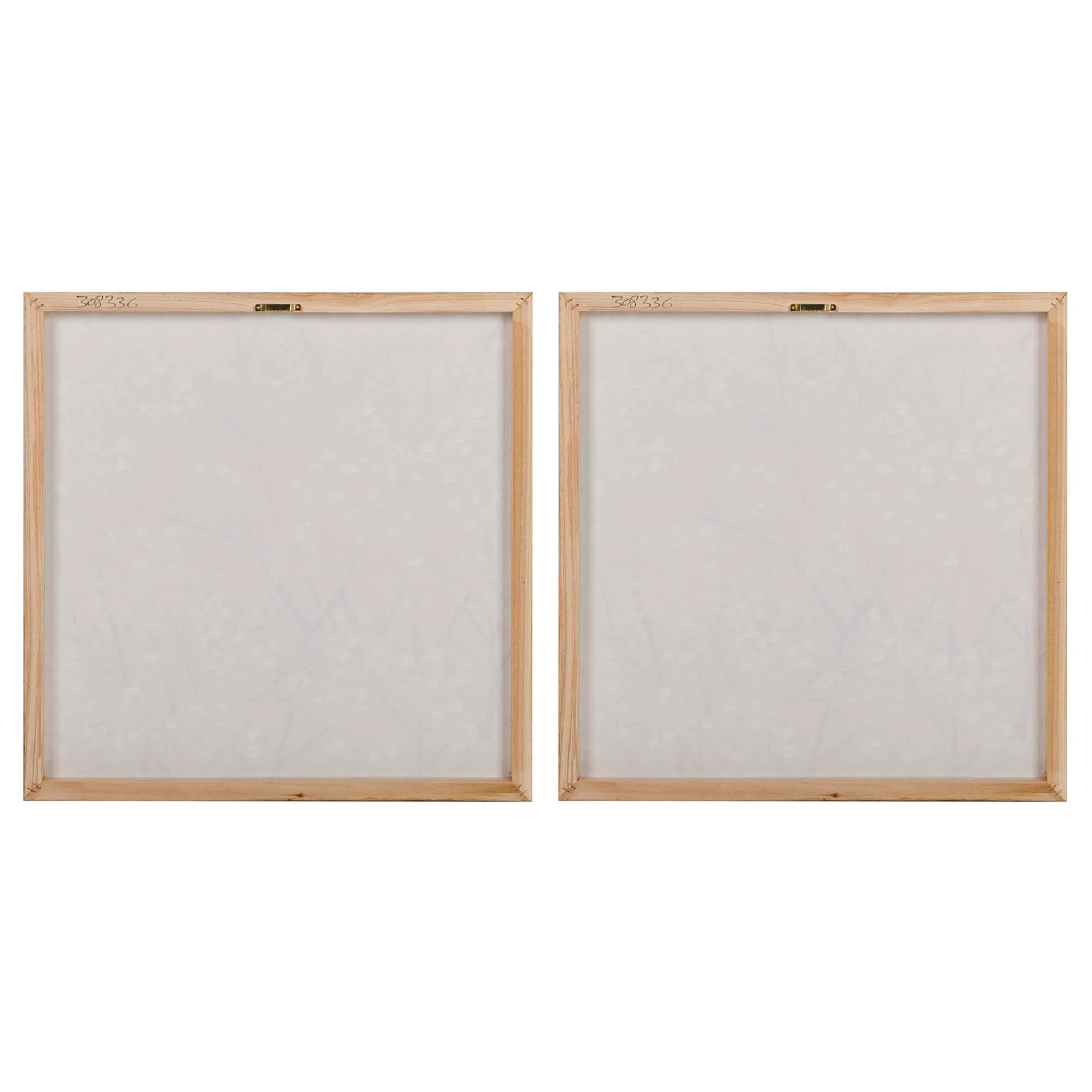 Set 2 Lienzos Almendro 40% Pintado Mano 60x3x60 Cm