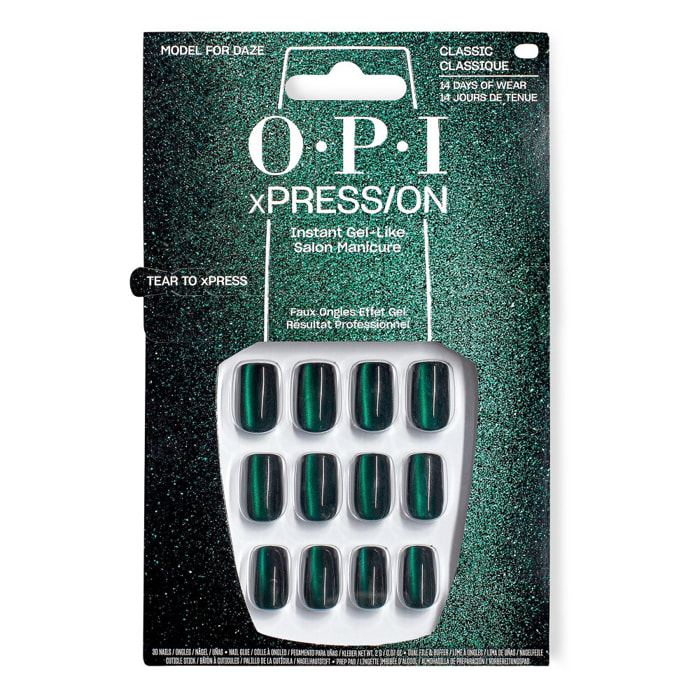 xPRESS/ON - Model For Daze - Faux ongles réutilisables, effet gel - Jusqu'à 14 jours de tenue