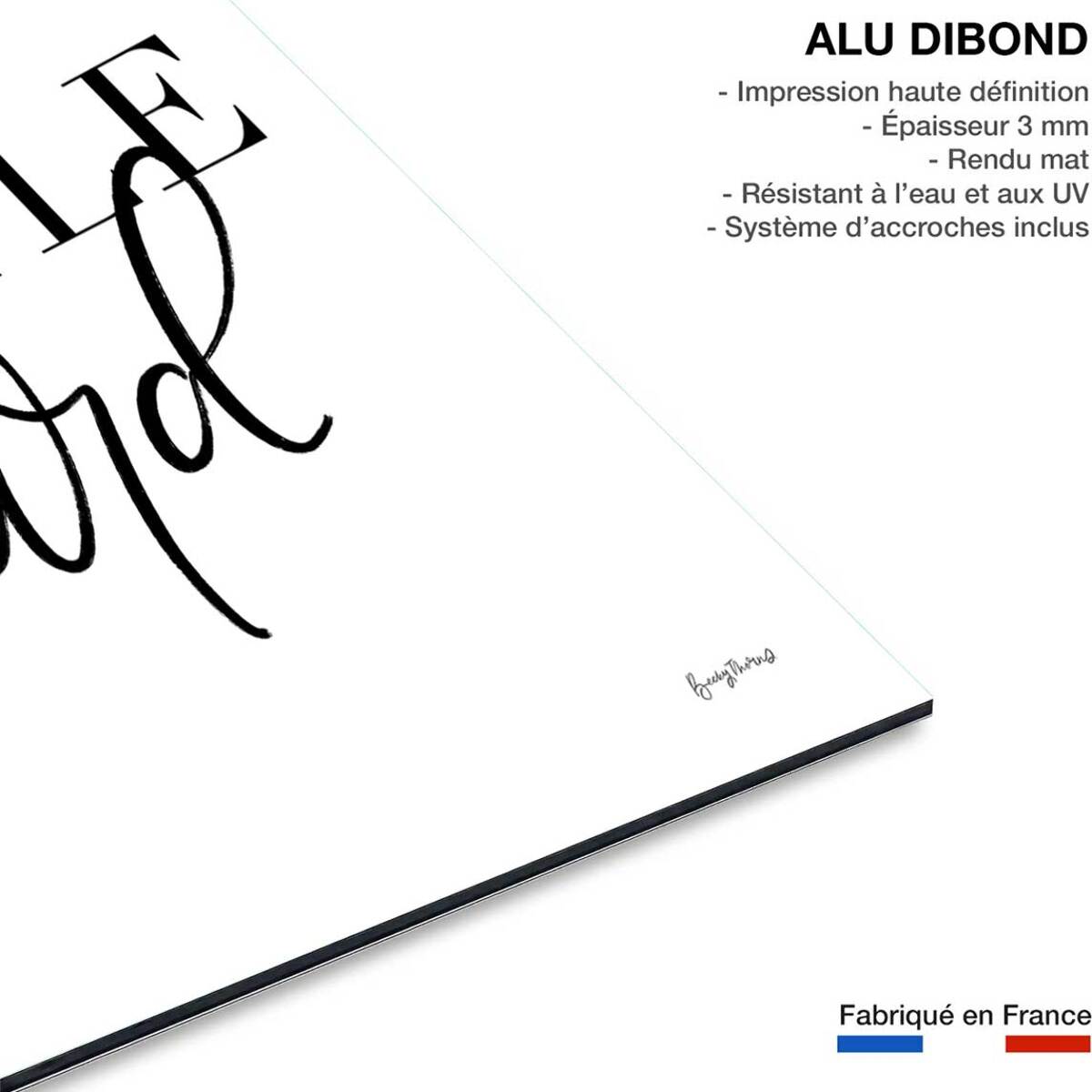 Tableau citation hustle hard Tableau alu Dibond