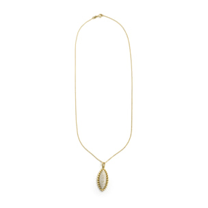 Collar de Aleación de Metal y Circonita Brillante acabado en oro amarillo de 18k