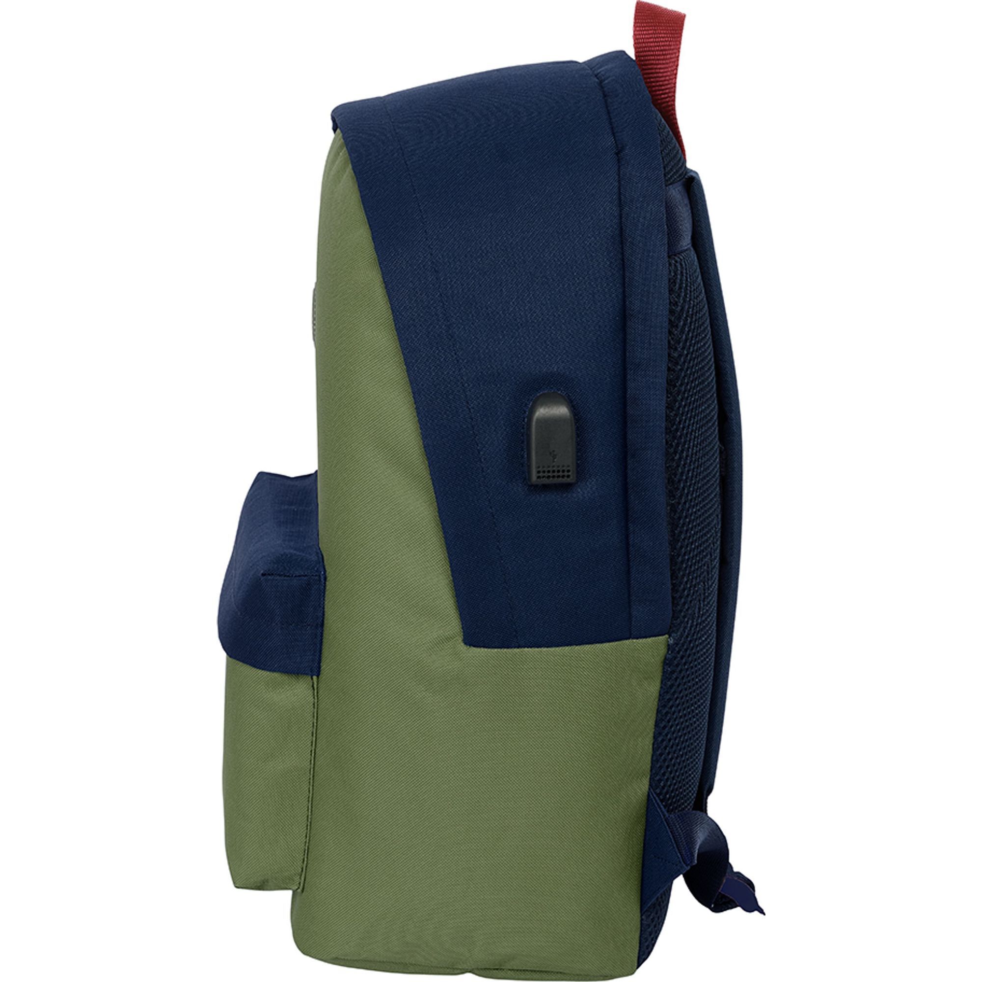 Mochila doble para portatil 15,6"+usb el pulpo "verde"