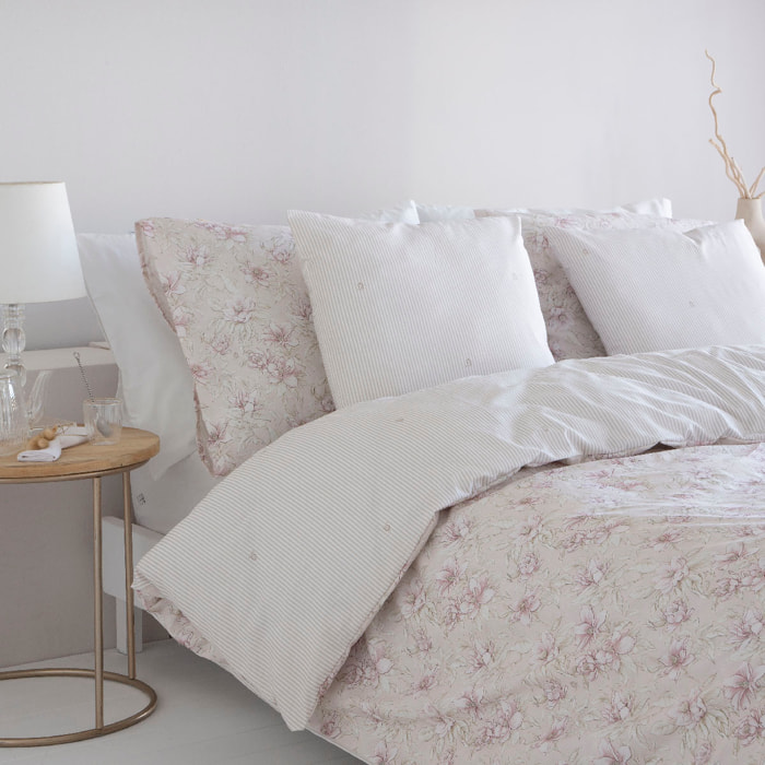 2 Fundas de almohada 50x75 cm rosal JEREZ - 100% algodón -