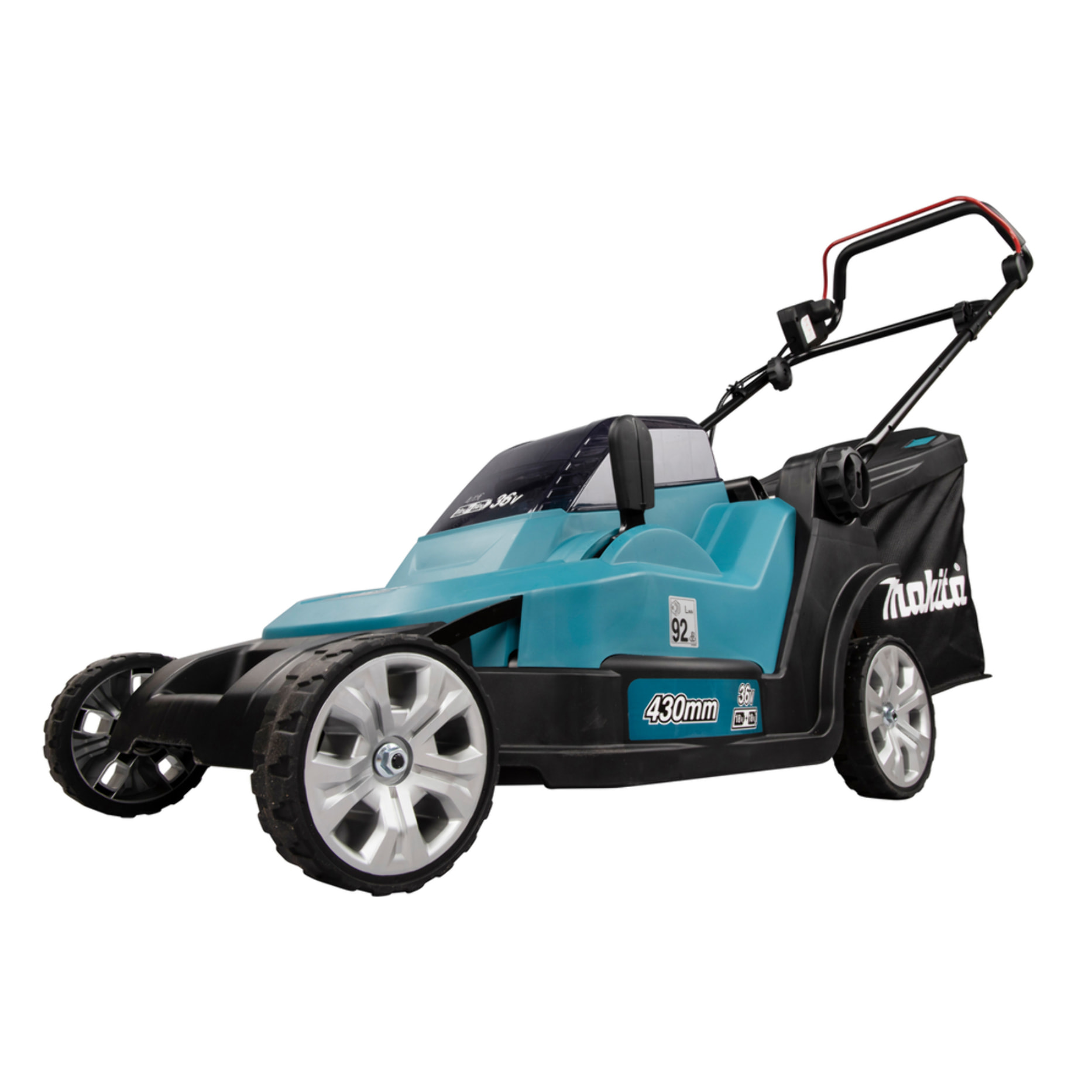 Tondeuse 36V (2X18V LXT) 43 cm - MAKITA - 2 Batteries 18V 5Ah - chargeur double - DLM432PT2