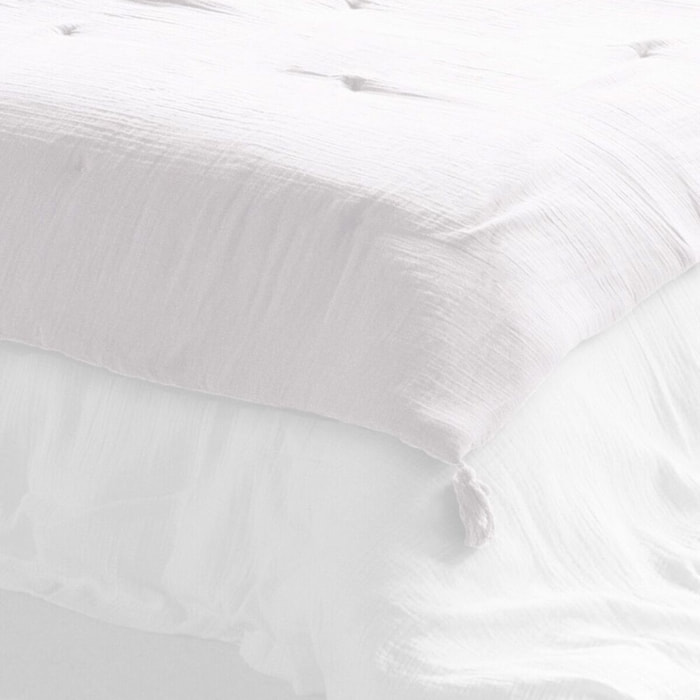 Bout De Lit 100% gaze De Coton Chantilly
