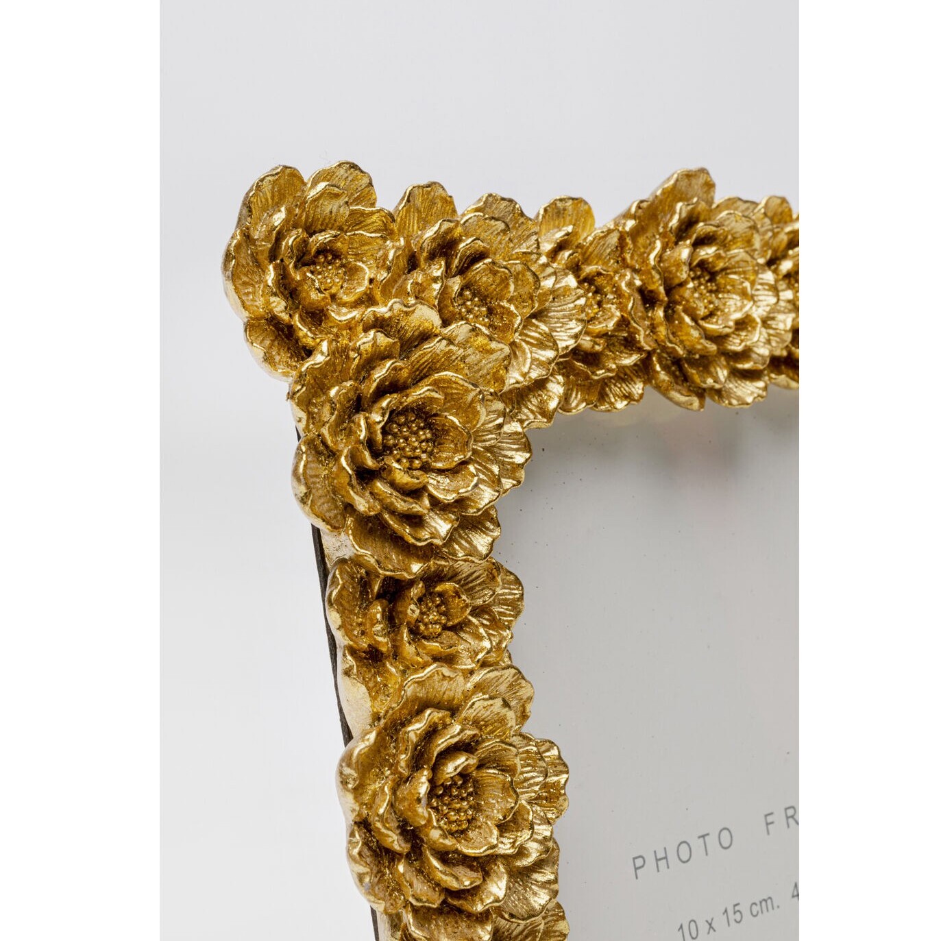 Cadre photo pivoines 15x20cm doré Kare Design