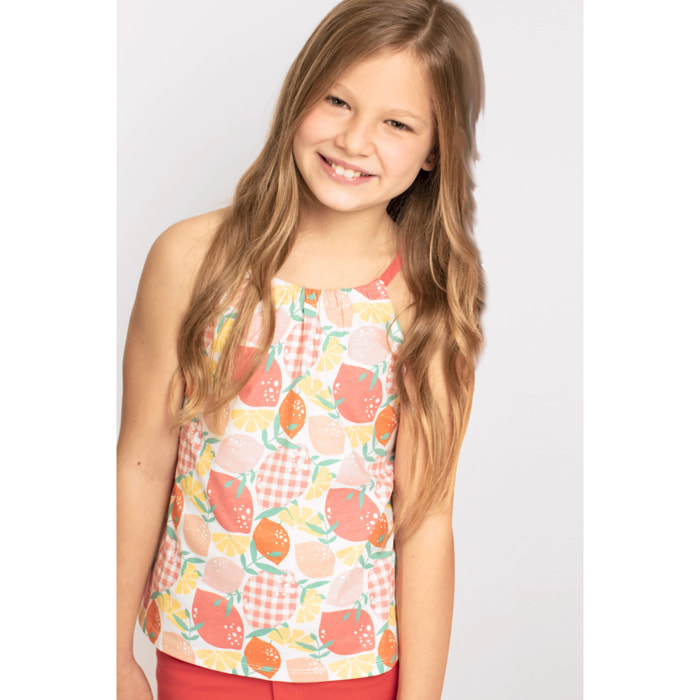 Camiseta de niña estampado fruta