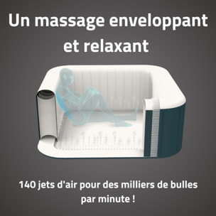 Bestway Spa gonflable carré Lay-Z-Spa Ibiza AirJet EnergySense 4-6 personnes