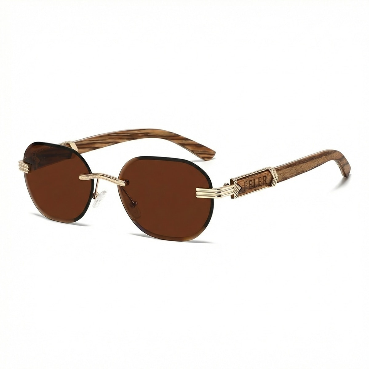 Gafas de Sol Feler 1813-2 Polarizadas de Madera Unisex 56 mm