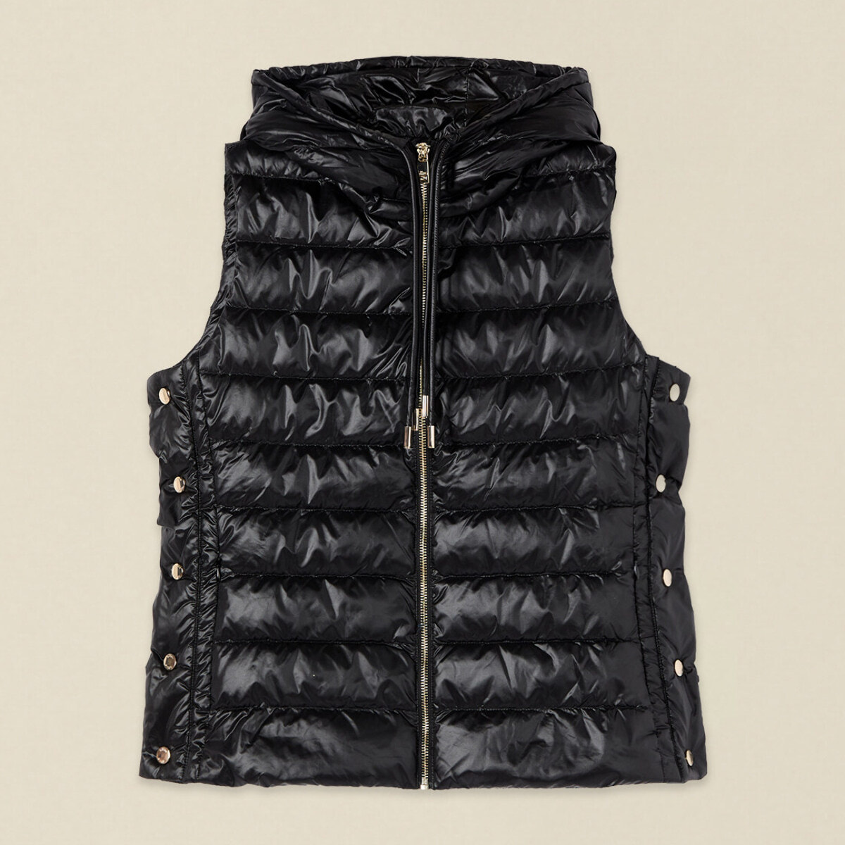 Oltre - Piumino lightweight senza maniche con cappuccio - Nero