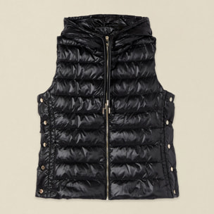 Oltre - Piumino lightweight senza maniche con cappuccio - Nero