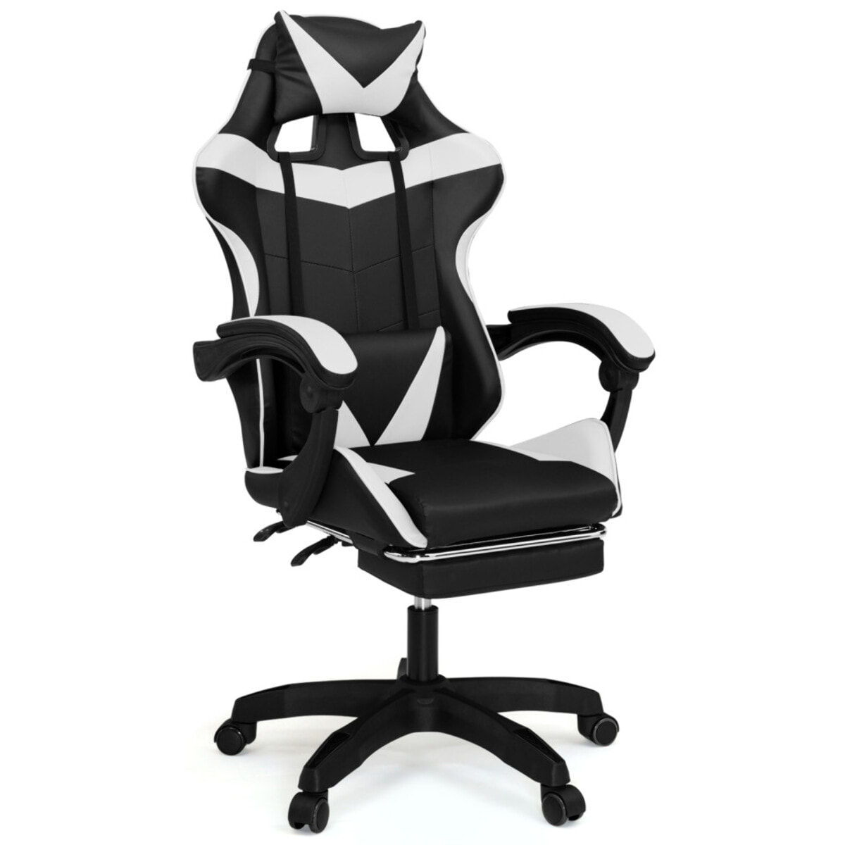 Fauteuil de bureau spécial gaming noir et blanc