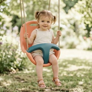 Siège bébé pour portique de 1,90 à 2,50 m bleu/corail