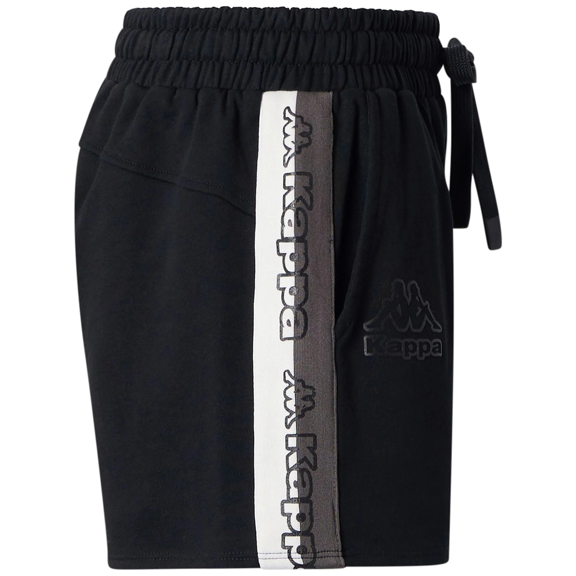 Kappa - Pantaloni Corti Donna Nero - Logo Tape Gragria