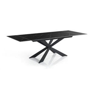 Oresteluchetta Tavolo allungabile WARD 120 BLACK MARBLE - BLACK