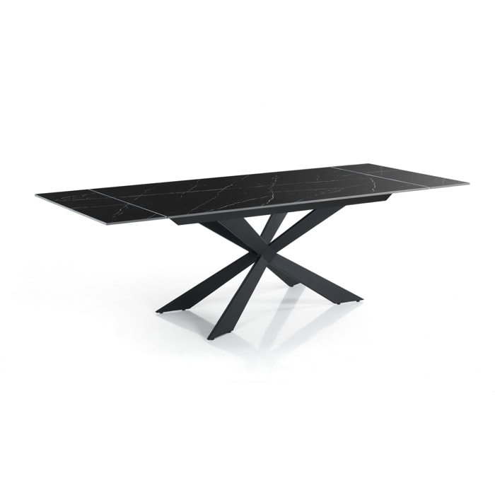 Oresteluchetta Tavolo allungabile WARD 120 BLACK MARBLE - BLACK