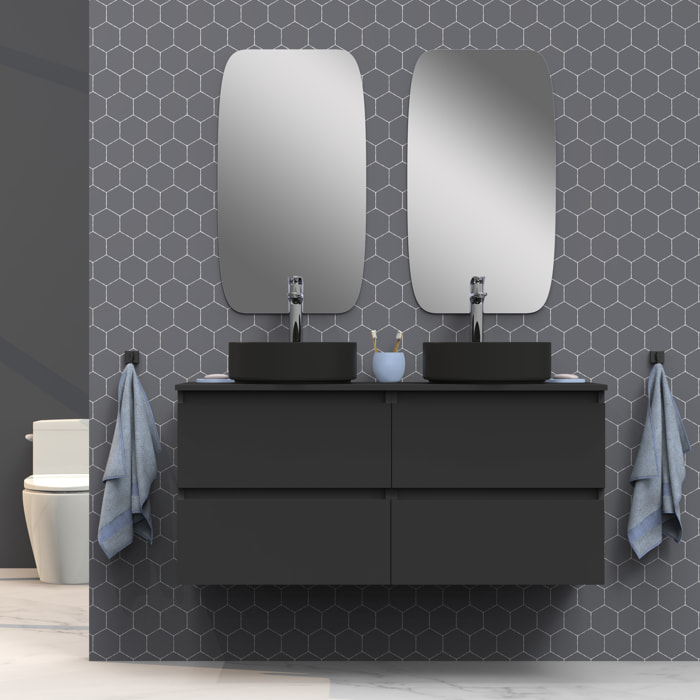 Conjunto de baño IRONA 2C TOP, 140cm, incluye lavabo y espejo