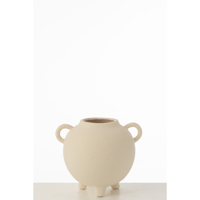 J-Line vase Cruche Rond - pierre - beige - Ø 16.5 cm