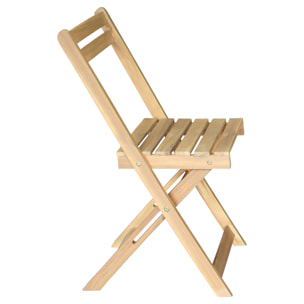 Ensemble table et chaises 2 places en acacia et coussins sable BENAGIL