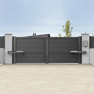 Motorisation connectée à vérins pour portail à battants : 2.5m/250kg par battant - XV250 + 2 télécommandes OFFERTES - Extel Umii