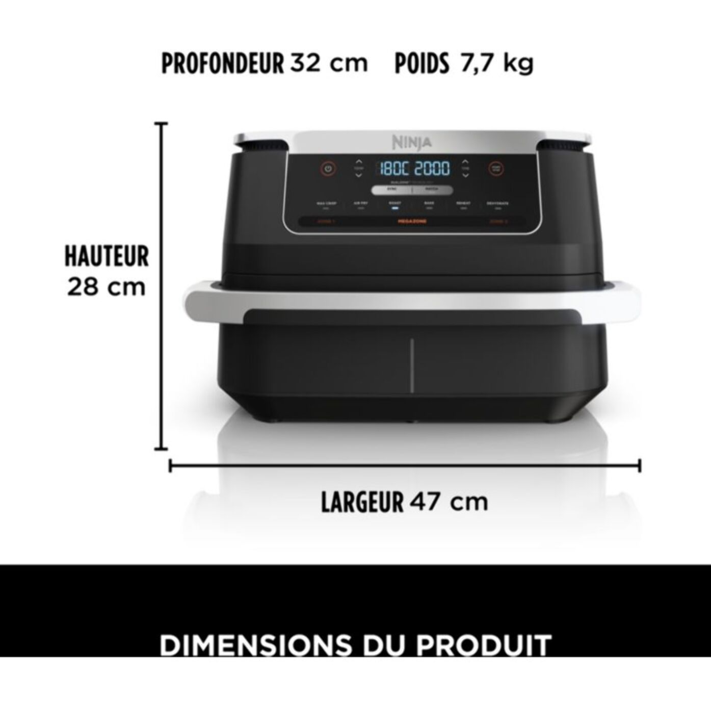 Friteuse sans huile NINJA Foodi Max Dual Zone AF550EU