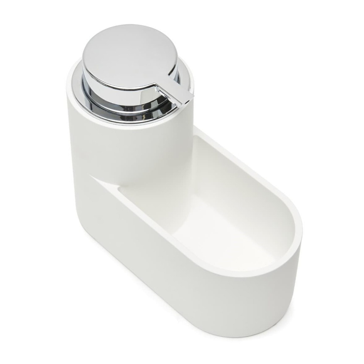 Distributeur de savon et rangement, blanc (SATDKUCHB)