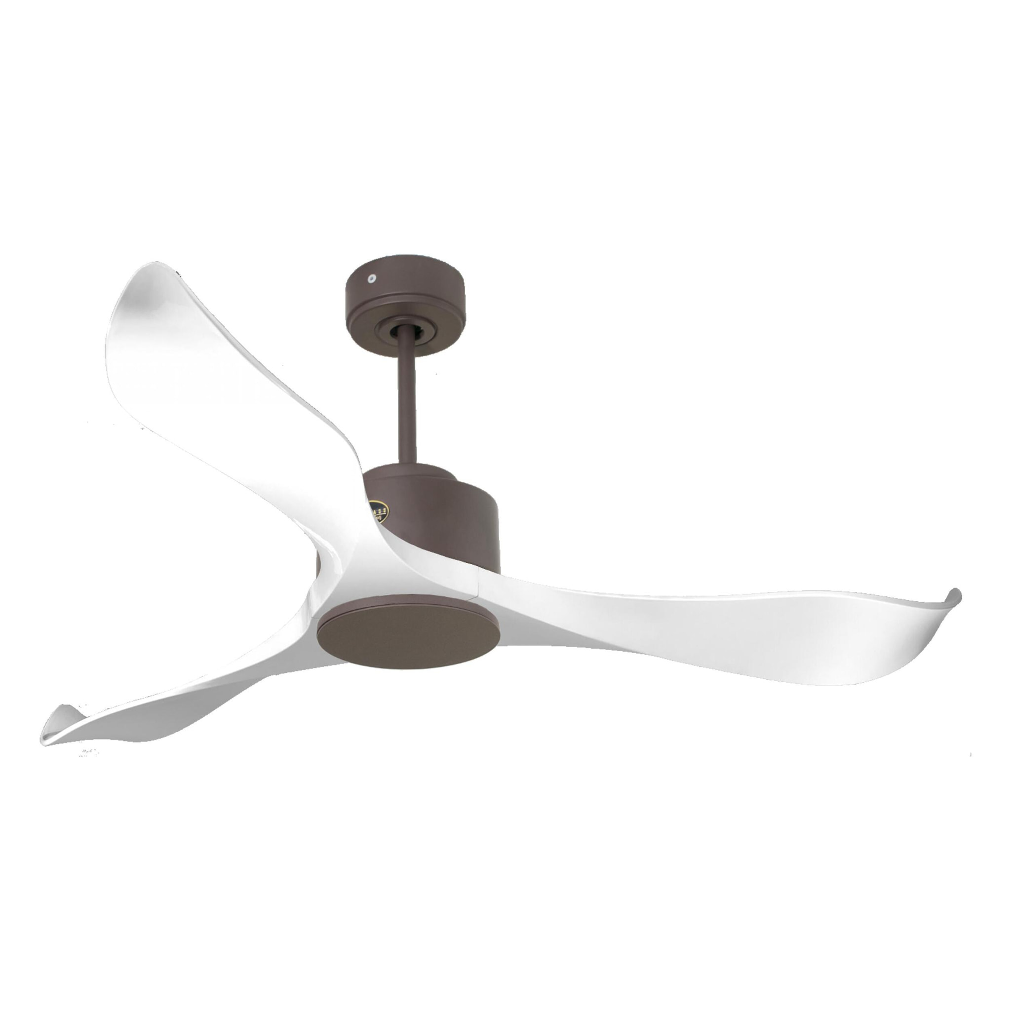 Ventilateur de plafond Wifi Moteur à courant continu Télécommande Adaptateur 2/3 Lames Hypersilence Mémoire Shopify Vendible (AUTOMATIQUE) 40   W Chocolat