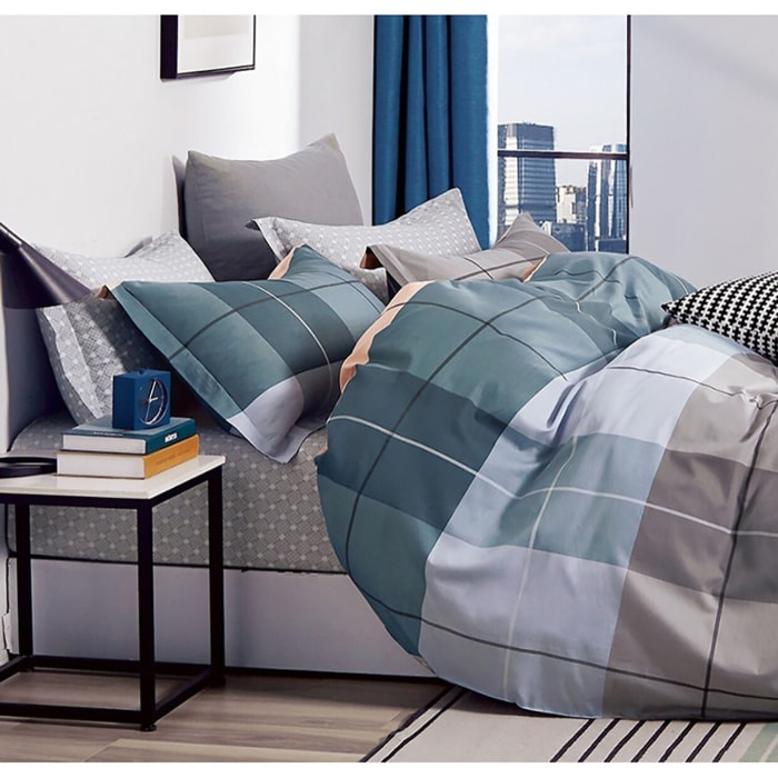 Parure housse de couette 100% percale de coton - Urban