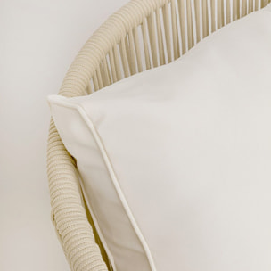 Fauteuil de jardin Elba crème Kare Design