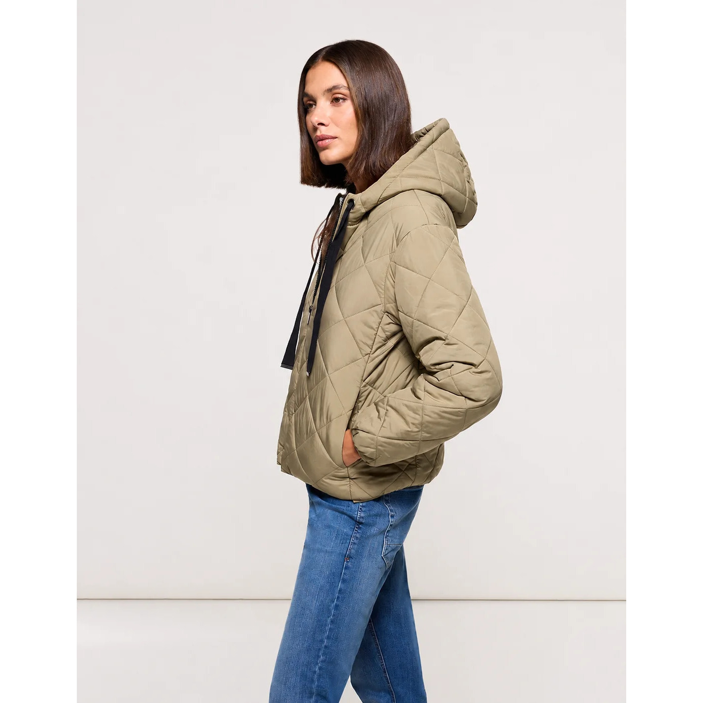Chaqueta con Capucha Caqui - Dumosa