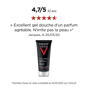 Vichy Homme Hydra Mag C+ - Gel Douche Corps & Cheveux 200 ml