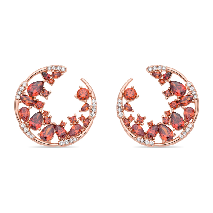 Pendientes Sabach acabado oro rosa 18k