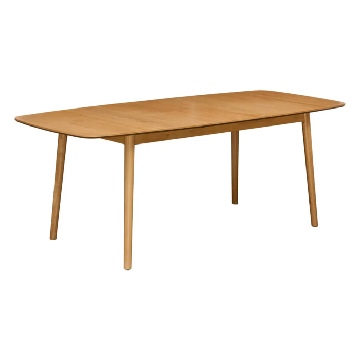 Table à manger extensible Tilda rectangulaire 6 places beige