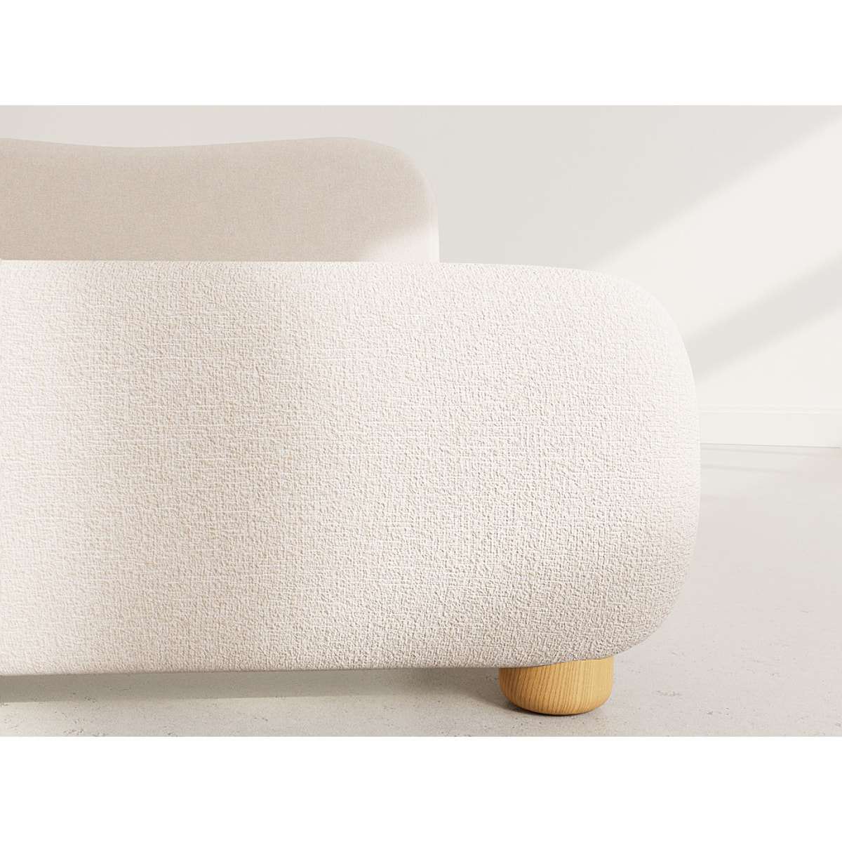 Hugo - lit coffre - 160x200 cm - en velours texturé - Beige