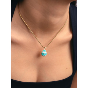 Charm Easter Egg Blue Baño Oro