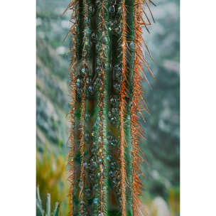 STAMPA SU TELA LACCATA C/CORNICE CACTUS -A- CM 60X4X90