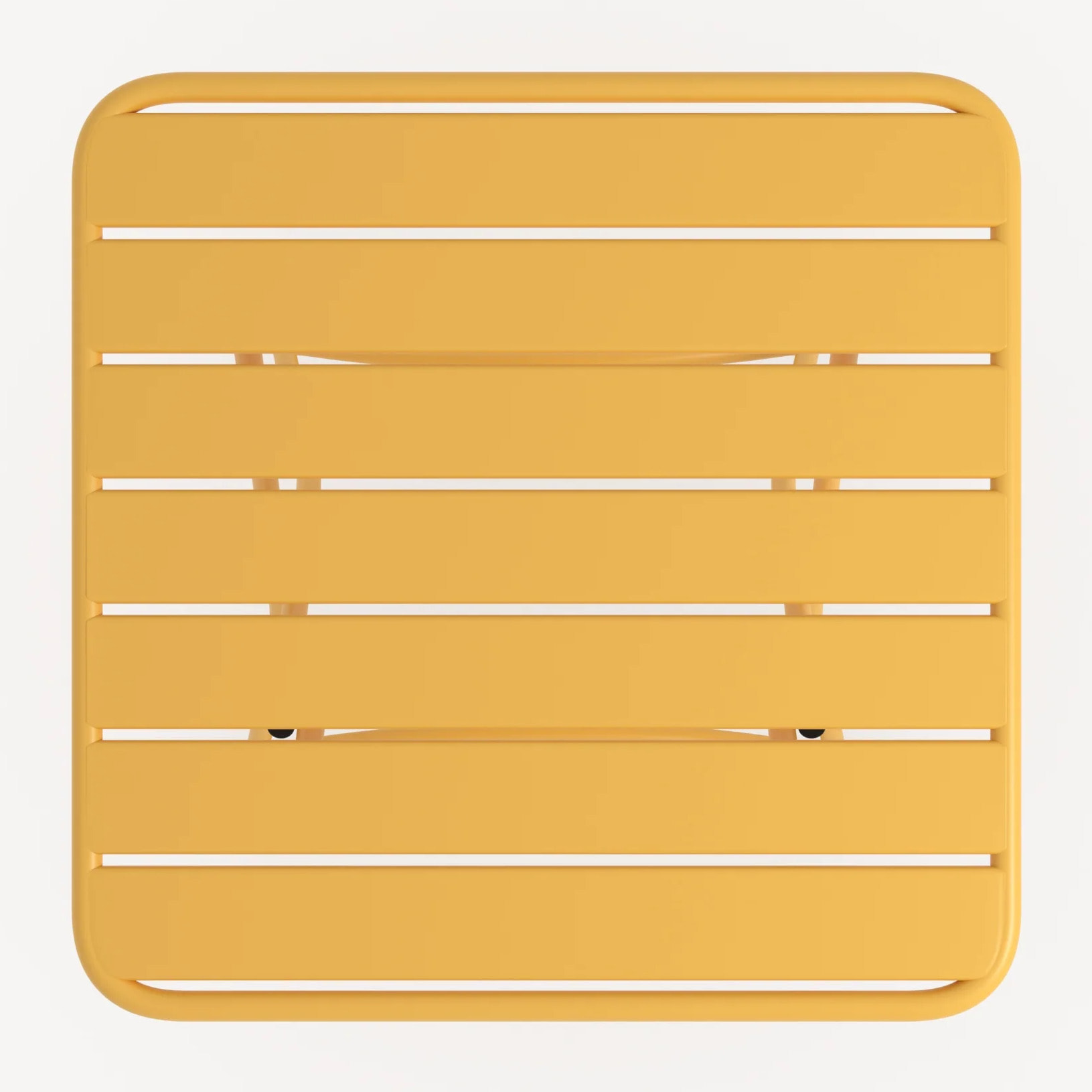 Table de jardin pliante en métal jaune beurre 2 personnes - Yumi