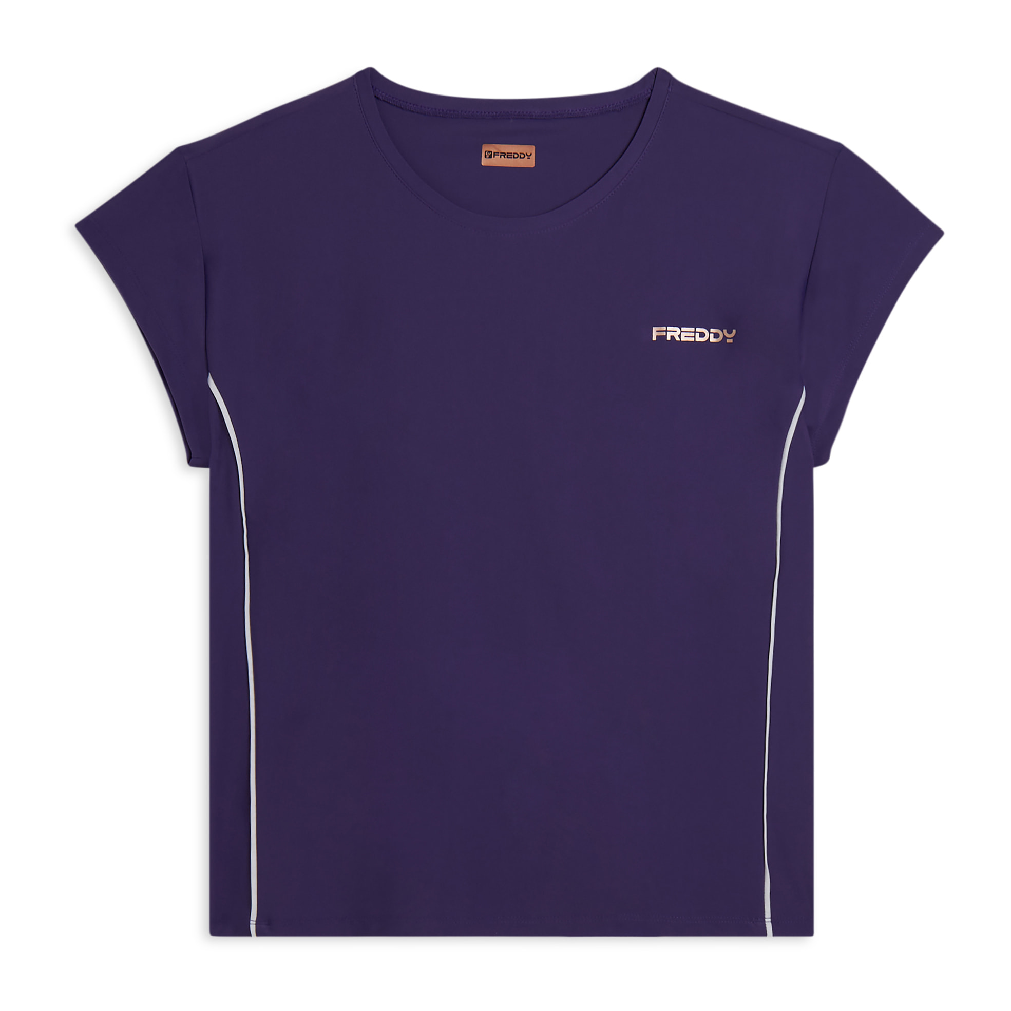 T-shirt tecnica con maniche ad aletta e profili a contrasto