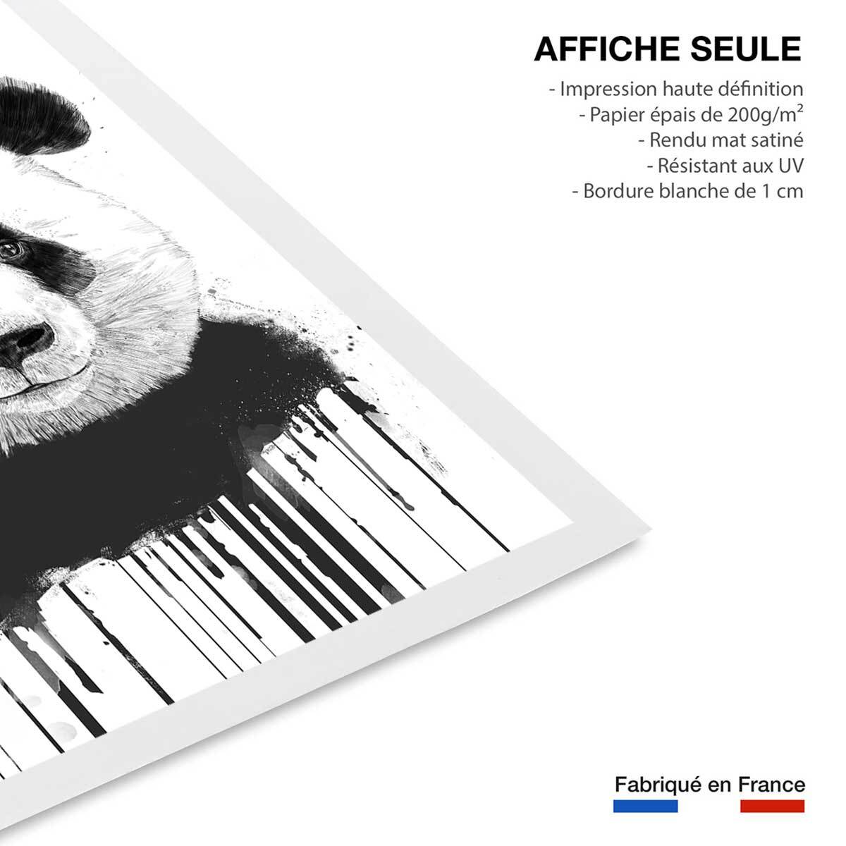 Affiche enfant panda flux  Affiche seule