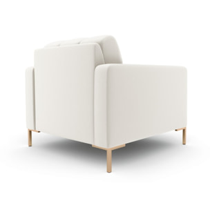 Fauteuil "Bali" en tissu structurel beige clair