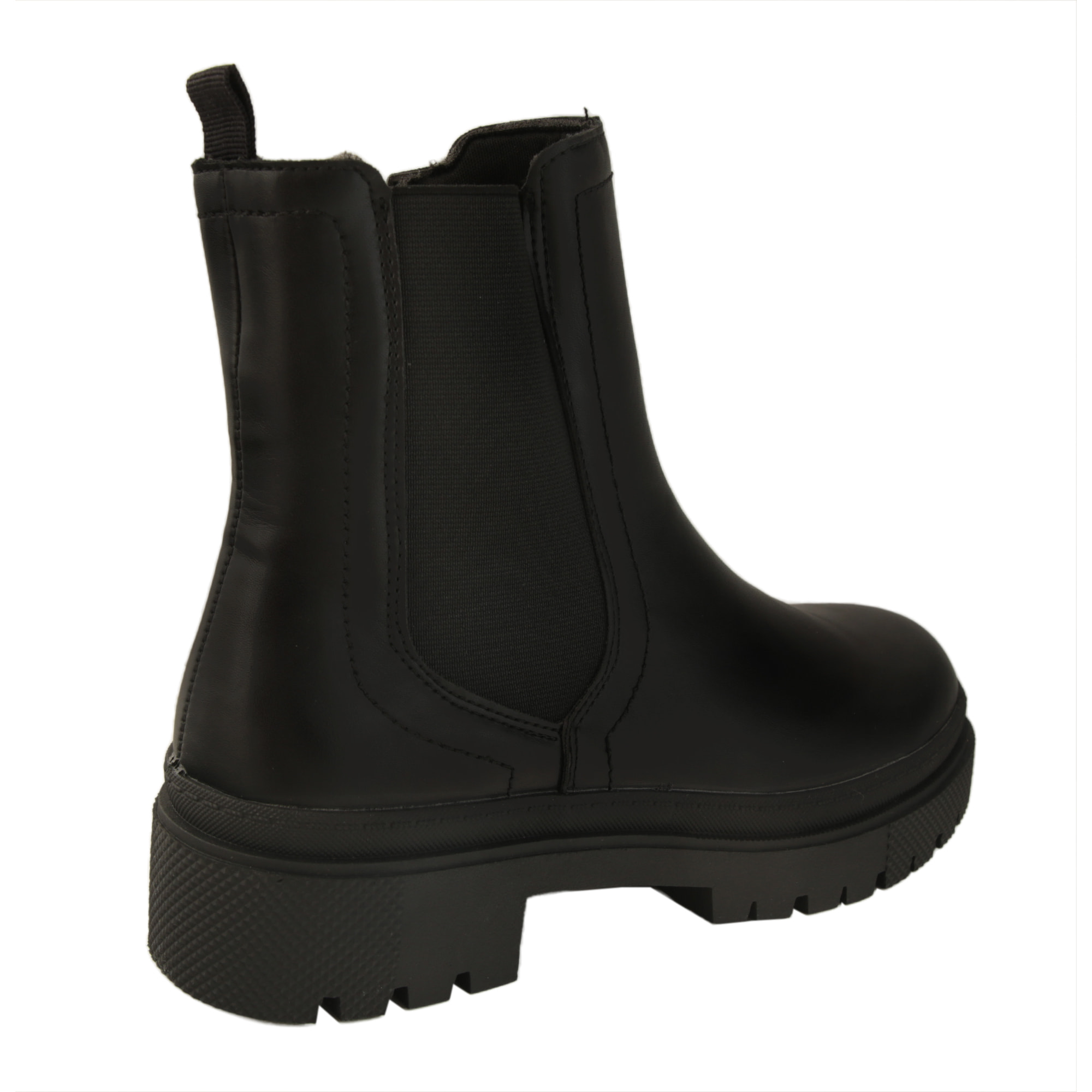 Stivaletti in simil pelle con banda elastica laterale