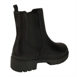 Stivaletti in simil pelle con banda elastica laterale